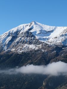 Preview wallpaper mountain, snow, peak, landscape, nature