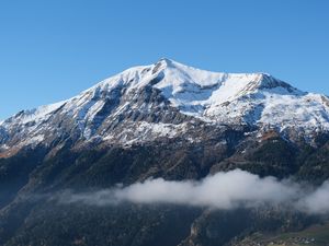 Preview wallpaper mountain, snow, peak, landscape, nature