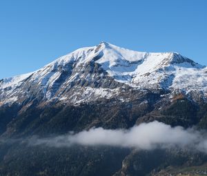 Preview wallpaper mountain, snow, peak, landscape, nature