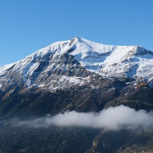 Preview wallpaper mountain, snow, peak, landscape, nature