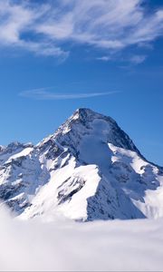 Preview wallpaper mountain, snow, peak, sky, nature