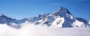Preview wallpaper mountain, snow, peak, sky, nature