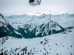 Preview wallpaper mountain, snow, peak, winter, trees, kleinwalsertal, austria