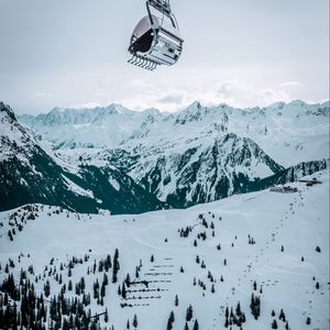 Preview wallpaper mountain, snow, peak, winter, trees, kleinwalsertal, austria