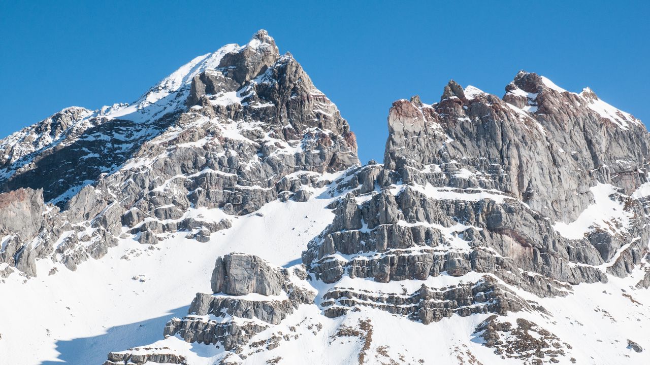 Wallpaper mountain, snow, peak, landscape, white