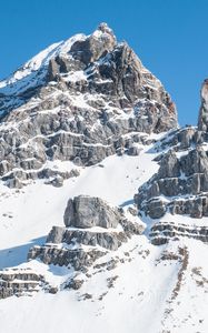 Preview wallpaper mountain, snow, peak, landscape, white