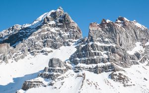 Preview wallpaper mountain, snow, peak, landscape, white