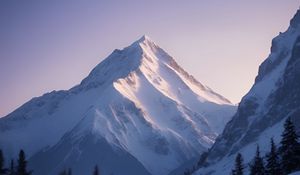 Preview wallpaper mountain, snow, relief, landscape, nature