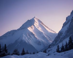 Preview wallpaper mountain, snow, relief, landscape, nature