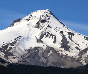 Preview wallpaper mountain, snow, relief, landscape, nature, winter