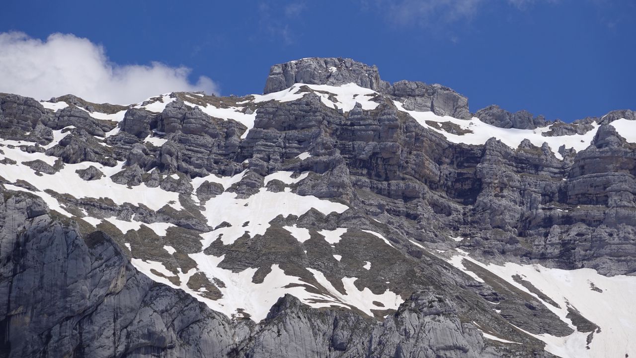 Wallpaper mountain, snow, relief, rock