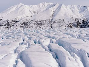Preview wallpaper mountain, snow, relief, winter, white
