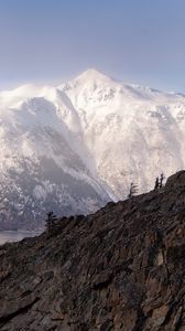 Preview wallpaper mountain, snow, rock
