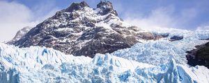 Preview wallpaper mountain, snow, sea, nature