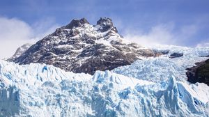 Preview wallpaper mountain, snow, sea, nature