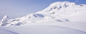 Preview wallpaper mountain, snow, slope, nature, white
