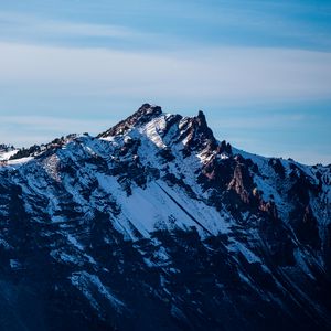 Preview wallpaper mountain, snow, slope, relief, nature