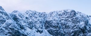 Preview wallpaper mountain, snow, stream, winter, nature