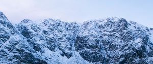 Preview wallpaper mountain, snow, stream, winter, nature