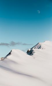 Preview wallpaper mountain, snow, top, sky, winter, cold