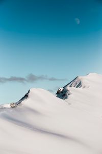 Preview wallpaper mountain, snow, top, sky, winter, cold