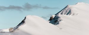 Preview wallpaper mountain, snow, top, sky, winter, cold