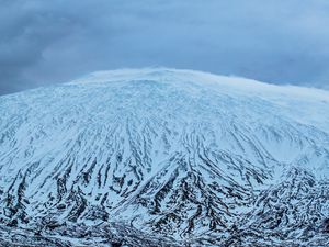Preview wallpaper mountain, snow, volcano, iceland, nature, landscape
