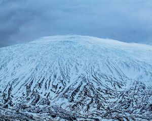 Preview wallpaper mountain, snow, volcano, iceland, nature, landscape