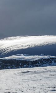 Preview wallpaper mountain, snow, winter, sky, landscape