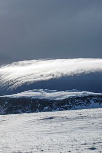 Preview wallpaper mountain, snow, winter, sky, landscape