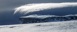 Preview wallpaper mountain, snow, winter, sky, landscape