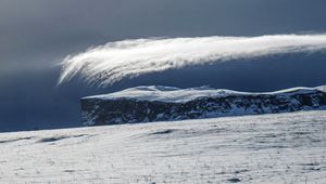 Preview wallpaper mountain, snow, winter, sky, landscape