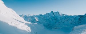 Preview wallpaper mountain, snow, winter, snowy, mountain landscape