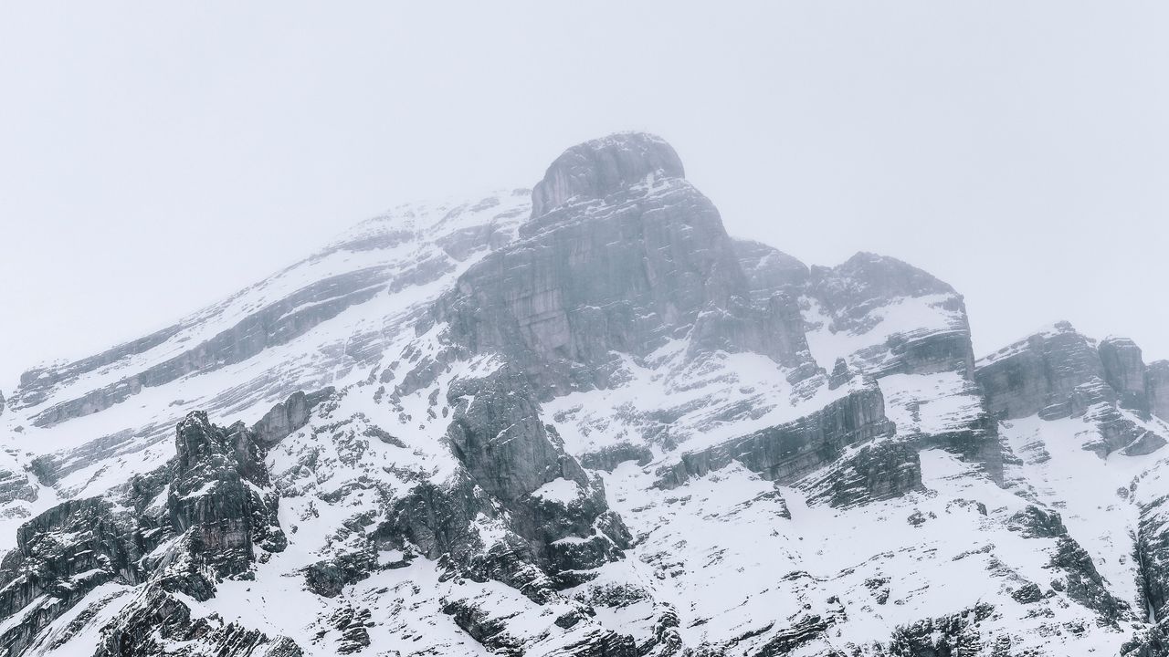 Wallpaper mountain, snow, winter, landscape