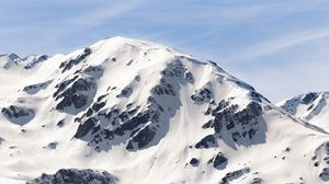 Preview wallpaper mountain, snow, winter, nature