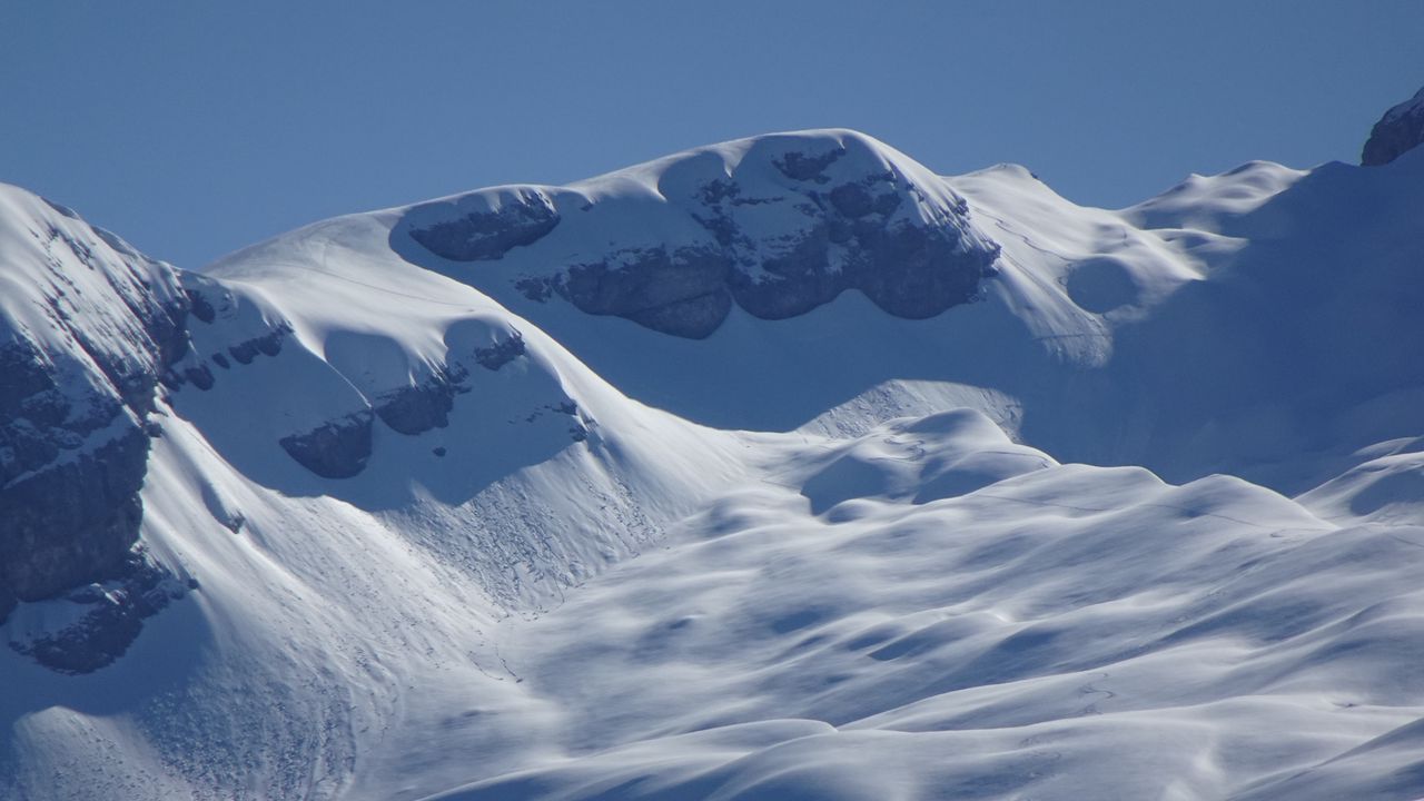 Wallpaper mountain, snow, winter, landscape, slope