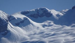Preview wallpaper mountain, snow, winter, landscape, slope