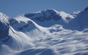 Preview wallpaper mountain, snow, winter, landscape, slope