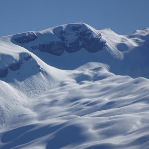 Preview wallpaper mountain, snow, winter, landscape, slope