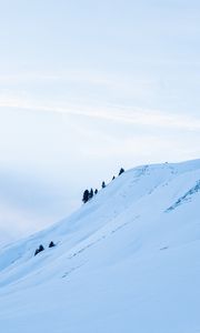 Preview wallpaper mountain, snowy, slope, landscape, winter