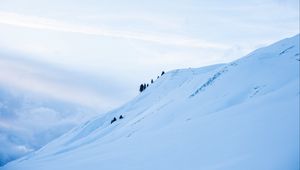 Preview wallpaper mountain, snowy, slope, landscape, winter