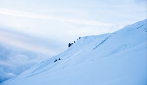 Preview wallpaper mountain, snowy, slope, landscape, winter