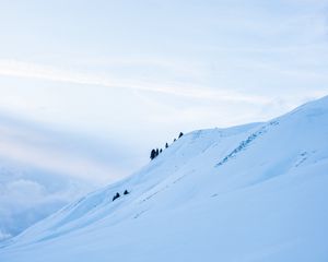 Preview wallpaper mountain, snowy, slope, landscape, winter