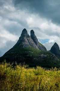 Preview wallpaper mountain, stone, grass, massive