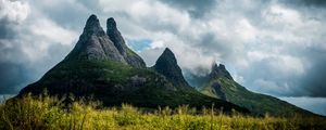 Preview wallpaper mountain, stone, grass, massive