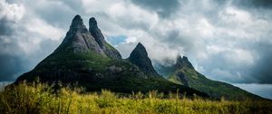 Preview wallpaper mountain, stone, grass, massive