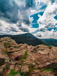 Preview wallpaper mountain, stones, peak, hawksbill mountain, shenandoah national park