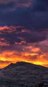 Preview wallpaper mountain, sunset, clouds, queenstown, new zealand