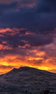 Preview wallpaper mountain, sunset, clouds, queenstown, new zealand