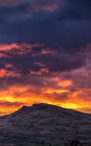 Preview wallpaper mountain, sunset, clouds, queenstown, new zealand